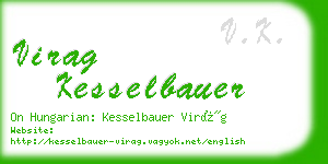 virag kesselbauer business card